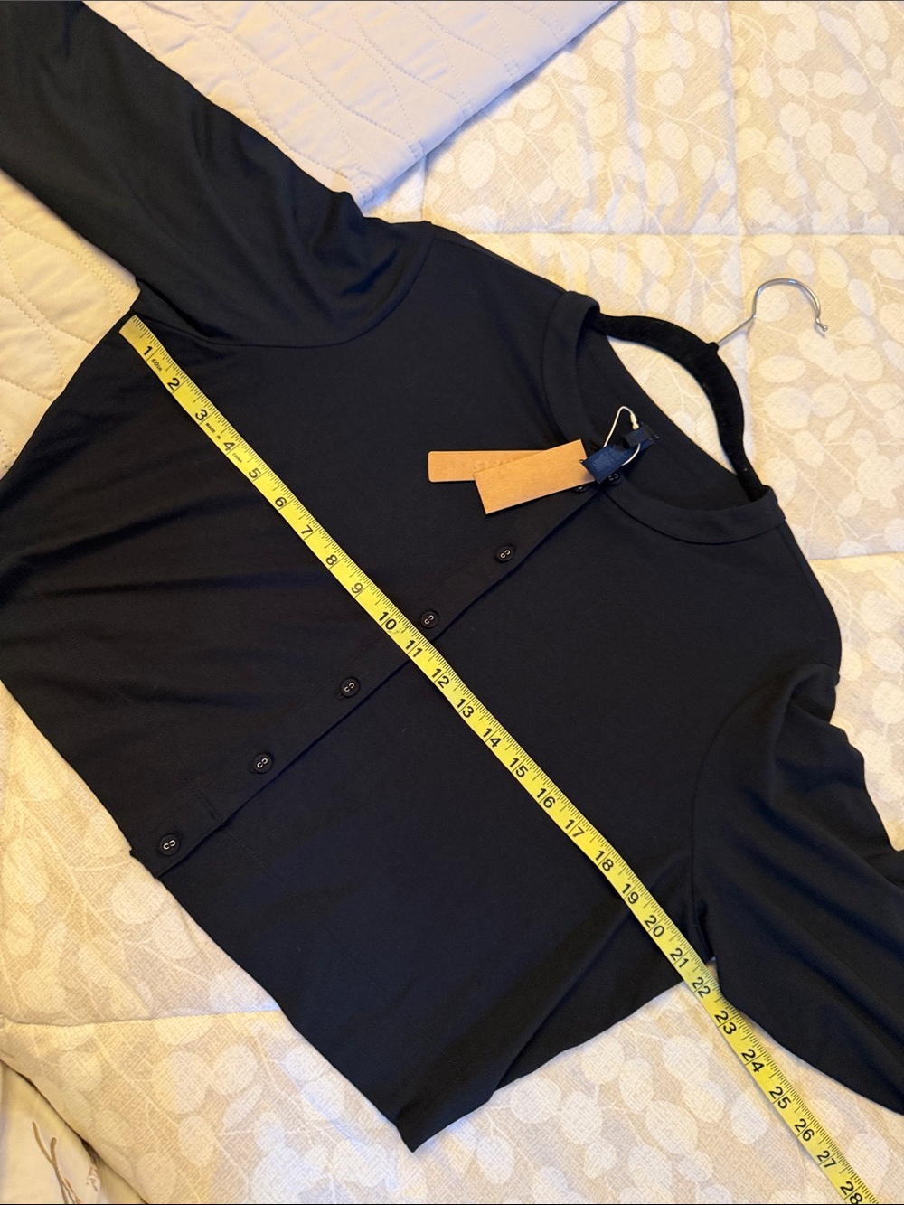 Skims Refined Knit Crop Cardigan In Obsidian — image 7 of 8